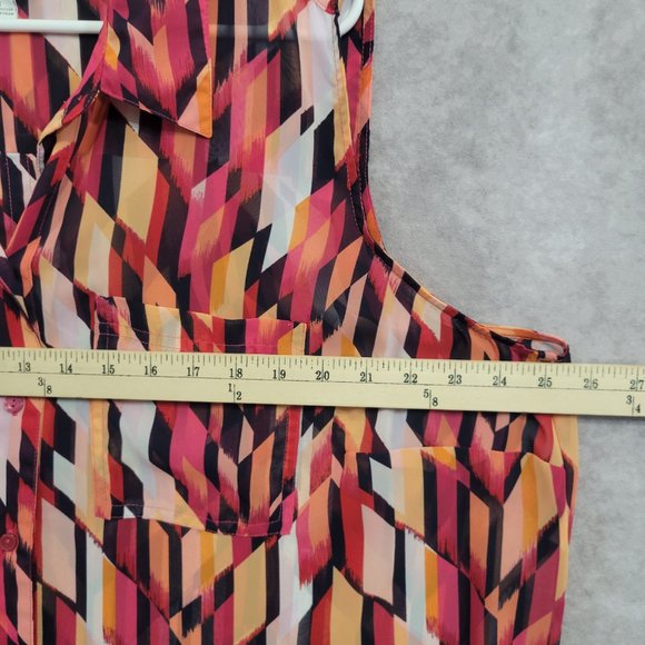 Liz Claiborne Soft Lightweight Sleeveless Button Down 2X - Picture 6 of 10